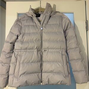 Athleta Light Gray Puffer Jacket